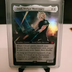 Cloud, Midgar Mercenary - Foil - (Extended Art) - Final Fantasy - Magic MTG - Image 1