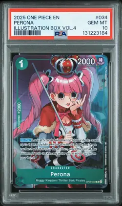 2025 ONE PIECE PROMOS ILLUSTRATION BOX VOL.4 #034 PERONA PSA 10 - Image 1