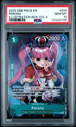 2025 ONE PIECE PROMOS ILLUSTRATION BOX VOL.4 #034 PERONA PSA 10 - Image 1