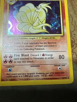 Pokemon TCG Ninetales Base Set 12/102 Holo 1999-2000Wizards Base Set Holo - Image 3