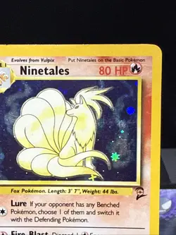 Pokemon Card Ninetales 13/130 Base Set 2 Holo Rare WOTC Light Play - Image 2