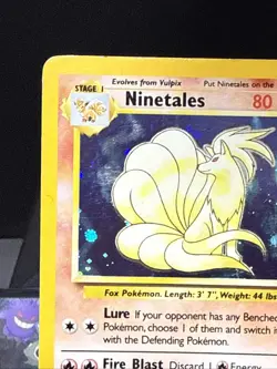 Pokemon Card Ninetales 13/130 Base Set 2 Holo Rare WOTC Light Play - Image 3