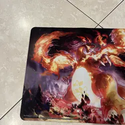 Pokemon Charizard Trading Card Game Play Mat TCG 22.25"x11.75" exc Free Shipping - Image 2
