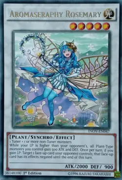 INOV-EN047 AROMASERAPHY ROSEMARY RARE 1ST EDITION YuGiOh CARD - Image 1