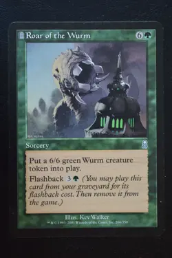 Magic The Gathering MTG ROAR OF THE WURM Odyssey LP Lightly Played - Image 1