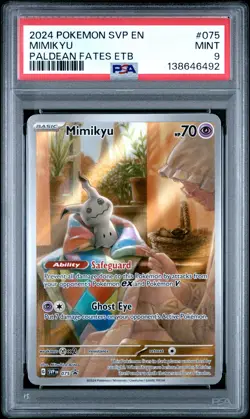 2024 POKEMON SVP EN-SV BLACK STAR PROMO #075 MIMIKYU PSA 9 - Image 1
