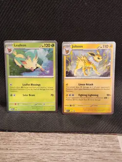 Pokemon Leafeon SVP 170 & Jolteon SVP 169 Lot Cosmos Holo Swirl Black Star P NM - Image 1