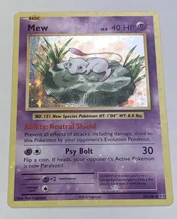 Pokemon XY Evolutions Mew 53/108 HOLO BLEED SP Error LP/NM - Image 1