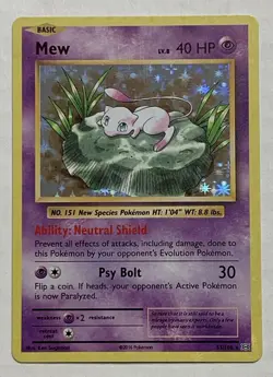 Pokemon XY Evolutions Mew 53/108 HOLO BLEED SP Error LP/NM - Image 2