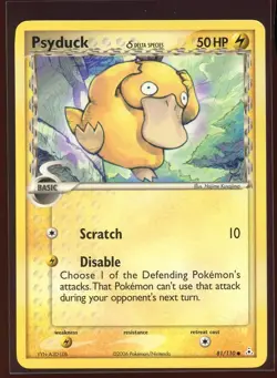 Psyduck Non-Holo Common Ex/NM 81/110 EX Holon Phantoms Delta Species Pokemon - Image 5