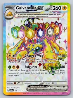 Pokemon Galvantula ex Ultra Rare SV07: Stellar Crown 159/142 NM - Image 1