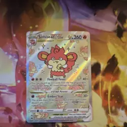 Pokemon Simisear VSTAR Ultra Rare Holo GG37/GG70 Crown Zenith Galarian Gallery - Image 1