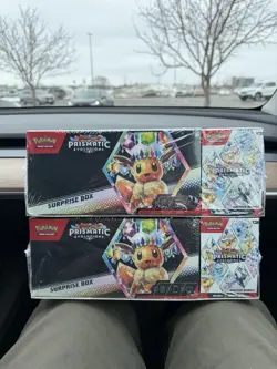 Pokemon TCG Prismatic Evolutions 2-Pack Surprise Box & Booster Bundle NEW Sealed - Image 1