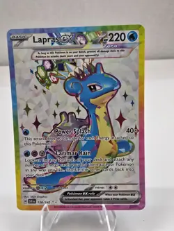 Pokemon TCG Lapras ex 158/142 Full Art Secret Rare Tera Holo Sv07: Stellar Crown - Image 1