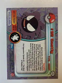 2000 Topps Pokemon TV Series 2 #92 Gastly (A) FREE COMBINED SHIPPING - Image 2