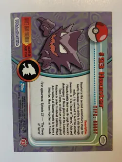 2000 Topps Pokemon TV Series 2 #93 Haunter (D) FREE COMBINED SHIPPING - Image 2