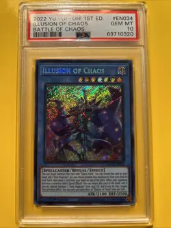 YuGiOh ILLUSION OF CHAOS #BACH-EN034🔥PSA 10 GEM🔥1st EDITION-2022 SECRET RARE - Image 1