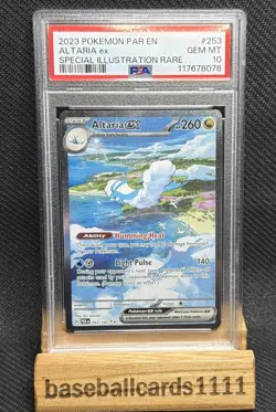 2023 POKEMON PARADOX RIFT 253/182 ALTARIA EX SPECIAL ILLUSTRATION RARE PSA 10 P1 - Image 1
