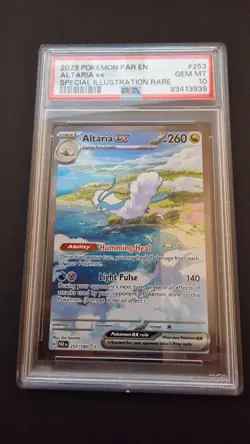 Altaria EX Holo Pokemon Card 253/182 Paradox Rift PSA 10 - Image 1