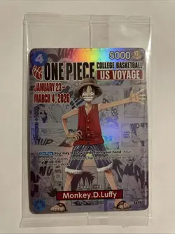 One Piece Monkey D. Luffy Voyage College Basketball St. Johns Promo Card SEALED - Image 1