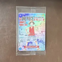 Bandai One Piece Card Game Monkey.D.Luffy Promo Foil College Basketball + Poster - Image 2
