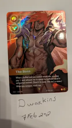Riftbound Sett The boss card OGN 310/298 Overnumbered Card League of Legends - Image 1