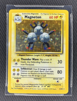 Pokemon Magneton Holo Unlimted Base Set 9/102 WOTC 1999 (NM) - Image 1