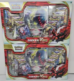 TWO Pokemon TCG DARKRAI VSTAR Premium Collection Box 2022 FACTORY SEALED NEW! - Image 1
