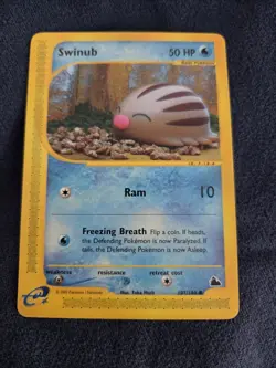 Swinub 107/144 Skyridge 2003 E-Reader Pokemon TCG Rare Vintage LP - Image 3