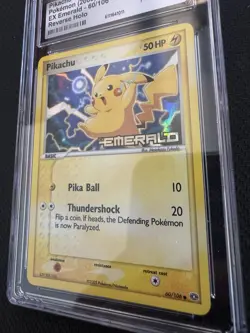 Pokemon TCG Ex Emerald Pikachu 60/106 Reverse Holo Stamped CGC Gem Mint 10 - Image 3