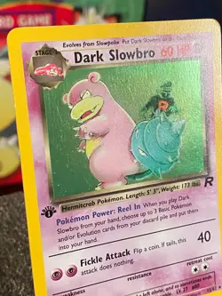 Pokemon TCG Dark Slowbro Team Rocket Set (2000) 12/82 1st Edition Holo Rare NM/M - Image 3