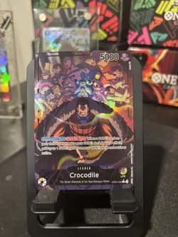 Crocodile OP04-058 Alt Art Leader Kingdoms Of Intrigue One Piece TCG English NM - Image 1
