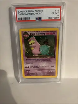 Dark Slowbro 12/82 Team Rocket Holo 2000 Pokemon Card PSA 6 EX-MT - Image 1