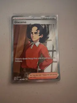 Giacomo Trainer Full Art Pokemon Prismatic Evolutions Holo Card 138/131 - Image 1