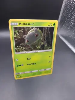 Pokemon Bulbasaur SM198 Card, Detective Pikachu Movie, Promo RARE NEAR MINT - Image 2