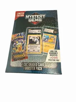 10 Pokemon Limited Edition Mystery Gems 1 Guaranteed Graded Card & Booster Pack - Image 2