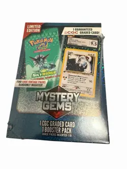 10 Pokemon Limited Edition Mystery Gems 1 Guaranteed Graded Card & Booster Pack - Image 3