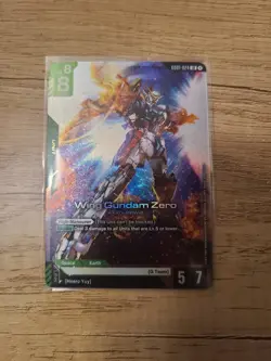 Gundam Card Game GD01 Newtype Rising GD01-024 LR Wing Gundam Zero TCG - Image 1