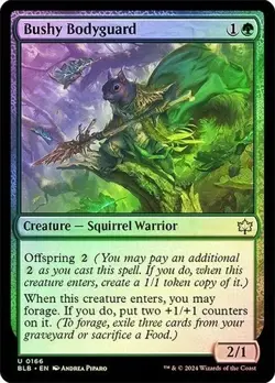 Bushy Bodyguard Foil (166) Bloomburrow BLB MTG Magic - Image 1