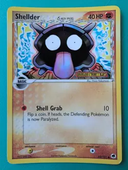 2006 Pokemon EX Dragon Frontiers Shellder #63/101 Holo Stamped & Regular HP - Image 2