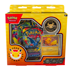 Sealed 2026 Pokemon Day Collection Box w/ Stamped Pikachu Promo & Coin. In Hand - Image 1