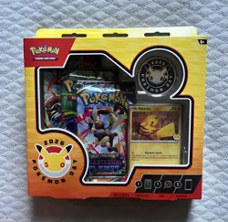 Sealed 2026 Pokemon Day Collection Box w/ Stamped Pikachu Promo & Coin. In Hand - Image 2