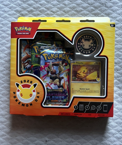 Sealed 2026 Pokemon Day Collection Box w/ Stamped Pikachu Promo & Coin. In Hand - Image 3