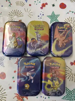 Pokemon TCG Kanto Friends 5 Mini Tins Brand New And Sealed - Image 1