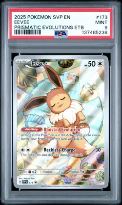 2025 POKEMON SVP EN-SV BLACK STAR PROMO #173 EEVEE PSA 9 - Image 1