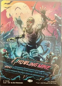 NM MTG RAINBOW FOIL HOWLING MINE BONUS SECRET LAIR IRON MAIDEN EDDIE UNCHAINED - Image 1