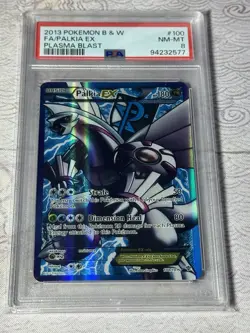 PSA 8 MINT Palkia EX Full Art 100/101 - Black & White - Plasma Blast - Pokemon - Image 1