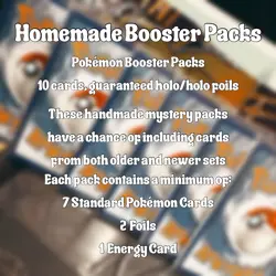 Handmade Pokemon Booster Pack - 10 Cards (NO Duplicates) Guaranteed Foils - Image 3