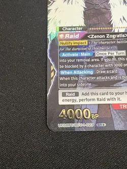 Union Arena Black Clover Zenon Zogratis UE08BT/BCV-1-023 SR* Foil Card NM - Image 2