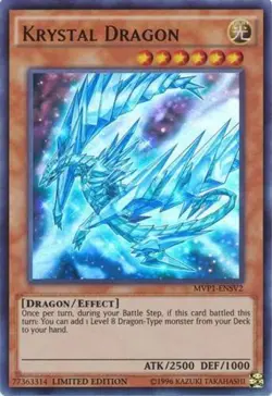 Krystal Dragon - MVP1-ENSV2 - Ultra Rare - Limited Edition Near Mint Yugioh Card - Image 1
